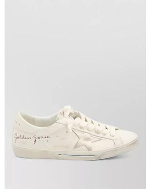 Golden Goose Leather Super Star Low-Top Trainers - Natural