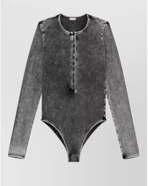 DIESEL Long-Sleeve Bodysuit - Gray