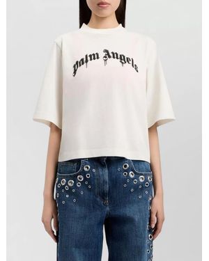 Palm Angels Ribbed Boxy T-Shirt - Blue