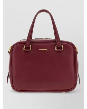 Jil Sander Small Leather Tote Bag - Red