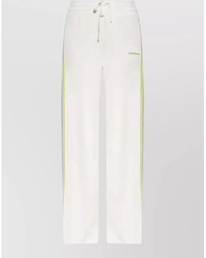 CASABLANCA Tennis Track Joggers Stripe Ribbed Cuffs - White