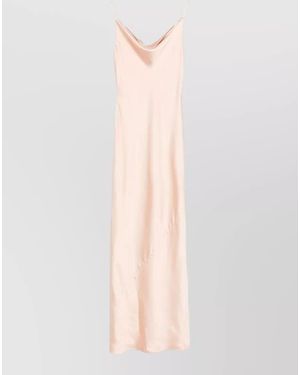 Norma Kamali Sleeveless Cowl-Neck Maxi Dress - Pink