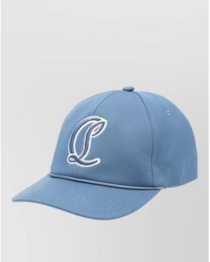 Christian Louboutin Leather Baseball Cap - Blue