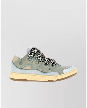 Lanvin Leather Panelled Low-Top Trainers - Multicolour