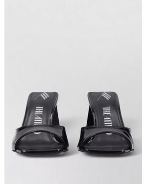 The Attico Patent Leather Heeled Mules - Black