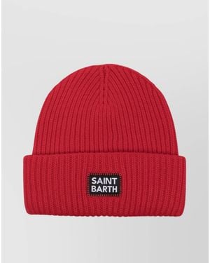 MC2 Saint Barth Cashmere Wool Knitted Beanie - Red
