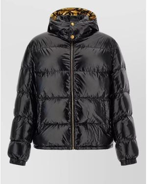 Versace Quilted Down Puffer Jacket - Black