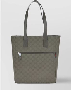 Gucci Gg Canvas Medium Tote Bag - Gray