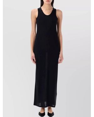 Loulou Sleeveless Scoop-Neck Maxi Dress - Black
