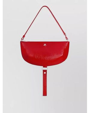 Courreges Très Leather Shoulder Bag - Red