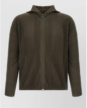 Homme Plissé Issey Miyake Polyester Hooded Jacket - Green