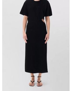 THE GARMENT Madison Knit Midi Dress Cutout Detail - Black