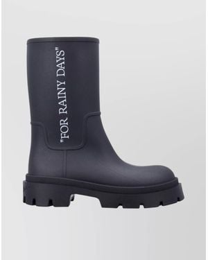 Off-White c/o Virgil Abloh Rubber Ankle Boots - Blue