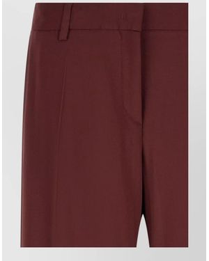 Alberto Biani Wide Leg Trousers Belt Loops Side Pockets - Purple