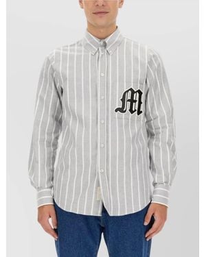 MSGM Regular-Fit Cotton Shirt - Grey