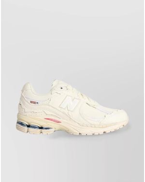 New Balance Panelled Low-Top Trainers - Natural