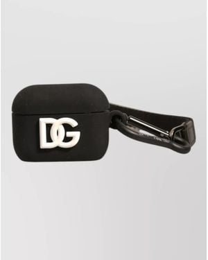 Dolce & Gabbana Silicone Logo Airpods Case - Black