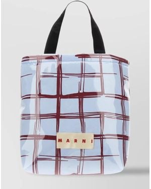 Marni Checkered Canvas Tote Bag - Multicolor