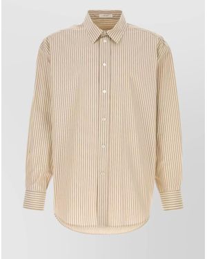 The Row Embroidered Cotton Shirt - Natural