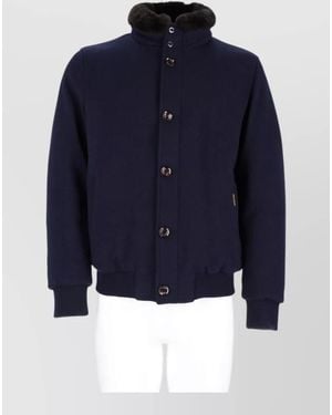 Moorer Cashmere Bomber Jacket - Blue