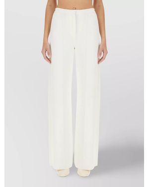 Theory Wide Leg High-Rise Seam Detail Pants - White