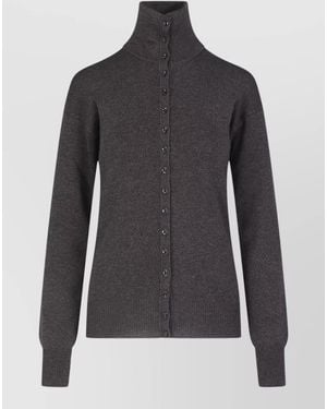 Lemaire Cashmere Fine-Knit Button Cardigan - Black