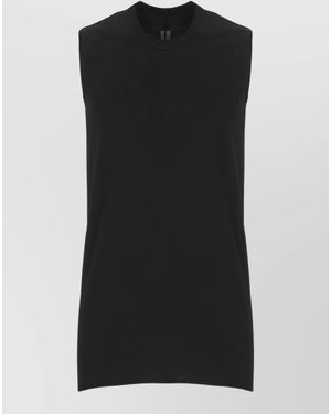 Rick Owens Sleeveless Cotton Top - Black
