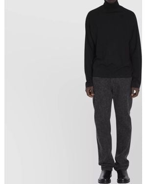 The Row Soft Lightweight Turtleneck Sweater - Black