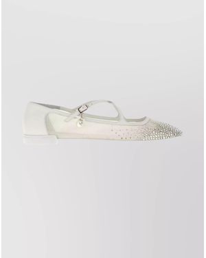 Jimmy Choo Eleri Ballerina Shoes Featuring Mesh Panel - Multicolor