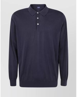 Drumohr Long Sleeves Polo Shirt - Blue