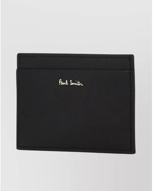Paul Smith Leather Stripe Logo Cardholder - Black