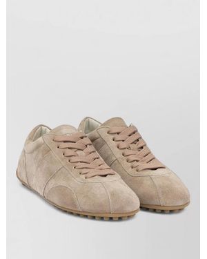 Tod's Leather Lace-Up Sneakers - Natural