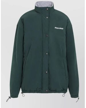 Miu Miu Padded Parka Coat - Green