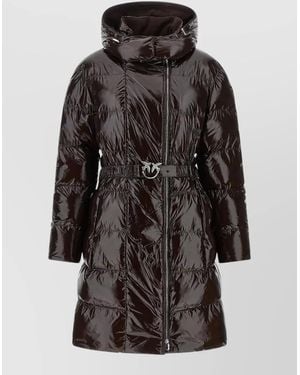 Pinko Down Parka Coat - Black