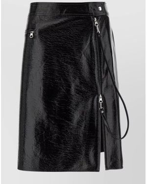 Courreges Vinyl Fitted Skirt - Black