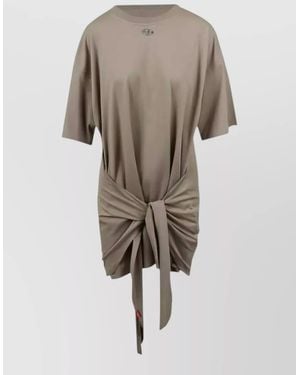 DIESEL Short Dress Stretch Jersey Knot Detail - Natural