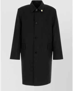 Gucci Single Breasted Coat - Black