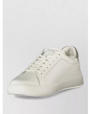 Calvin Klein Leather Low-Top Sneakers - Natural