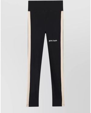 Palm Angels Logo Track Leggings Side Stripe Detail - Black