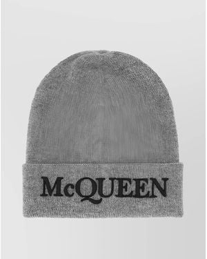 McQueen Cashmere Beanie - Grey