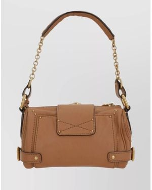 Chloé Small Bag With Chain Strap And Buckle - Brown