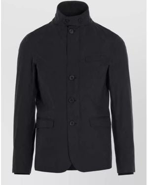 Herno Polyester Single-Breasted Coat - Blue