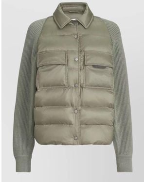 Brunello Cucinelli Nylon Short Jacket Padded Design - Green