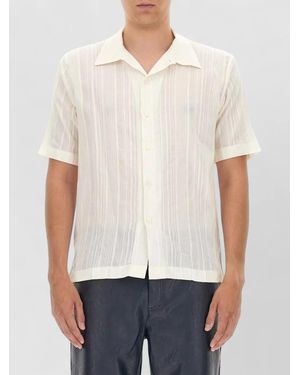 Séfr Sunel Shirt Regular Fit Sheer Short Sleeves - White