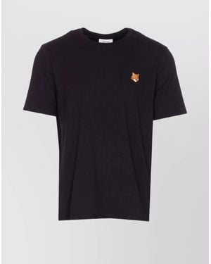 Maison Kitsuné Fox Head Crewneck Short Sleeve T-Shirt - Black