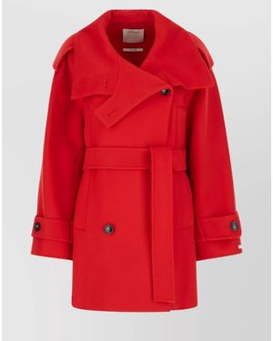 Sportmax Virgin Wool Coat - Red