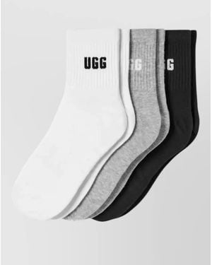 UGG Logo Ankle Socks Three Pack - Grey