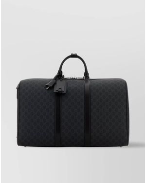 Gucci Gg Supreme Fabric Travel Bag - Black