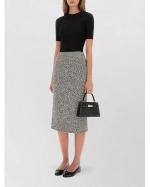 Tory Burch Cotton Pullover Open Back Ribbed Tie - Black