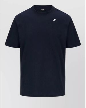 K-Way Jersey Crew Neck Plain Regular Fit T-Shirt - Blue